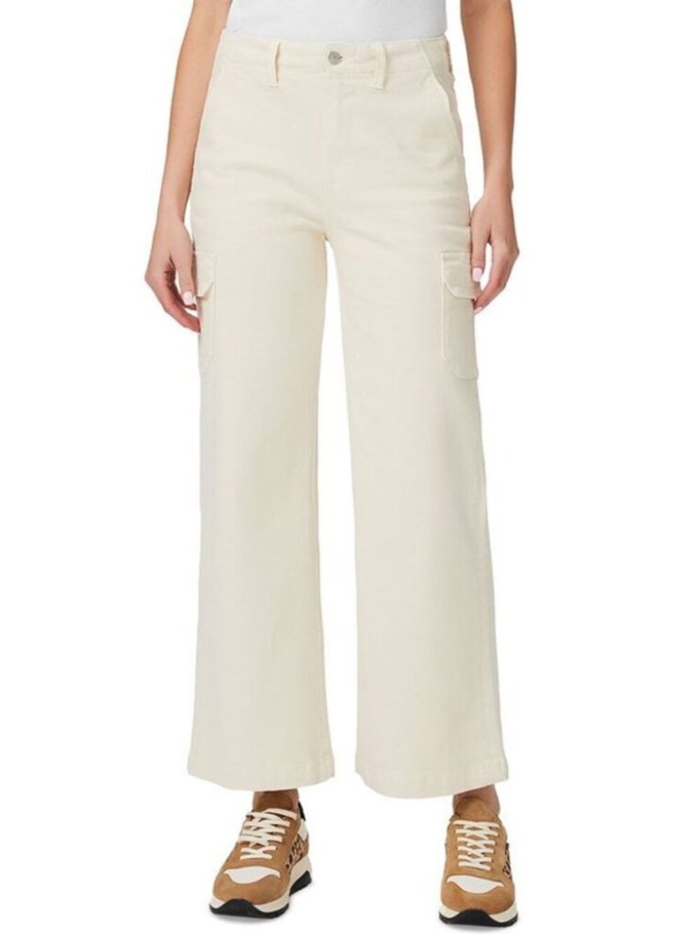 PAIGE Carly Wide Leg Cargo Pants Quartz Sand Size 29